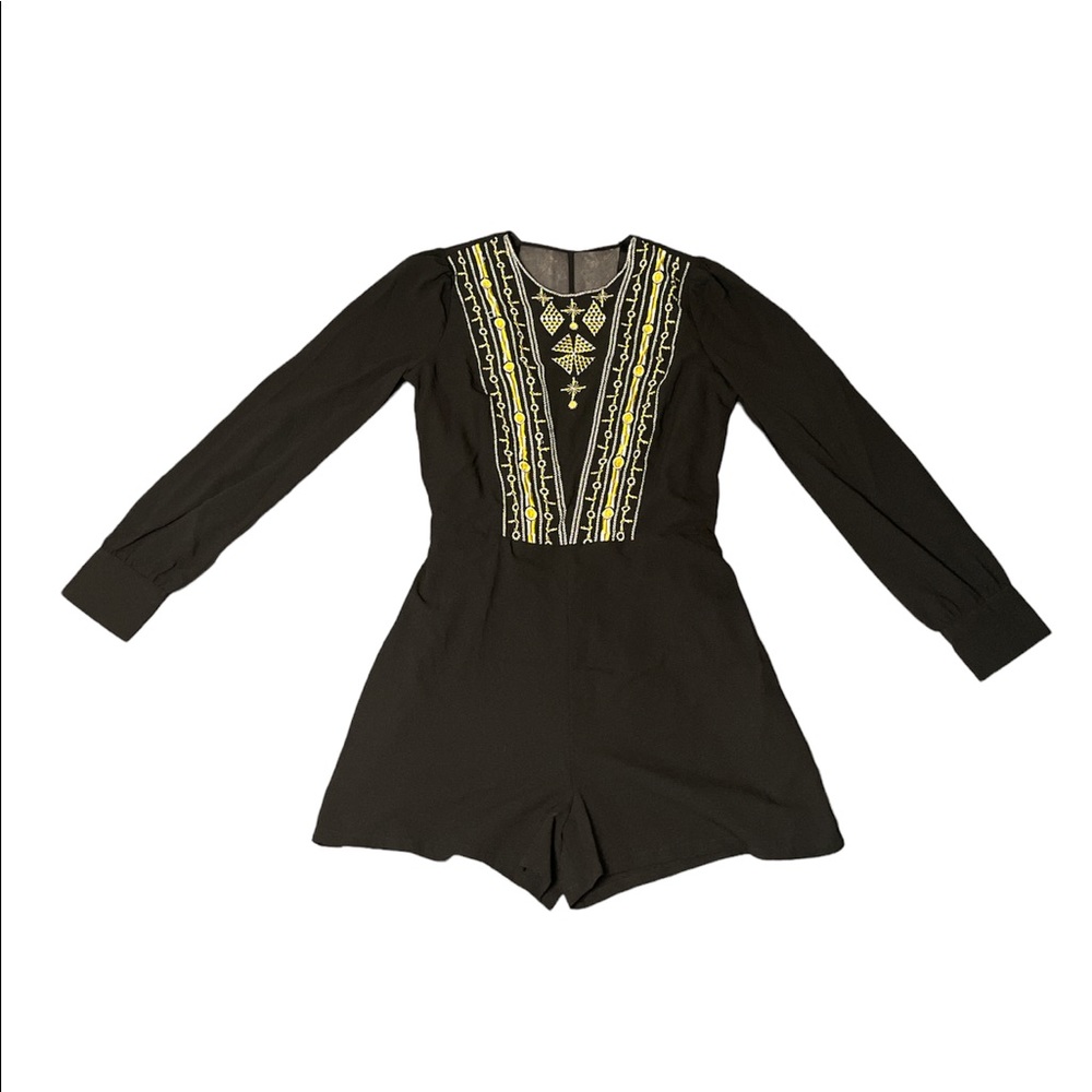 Ligali Black and Gold Romper